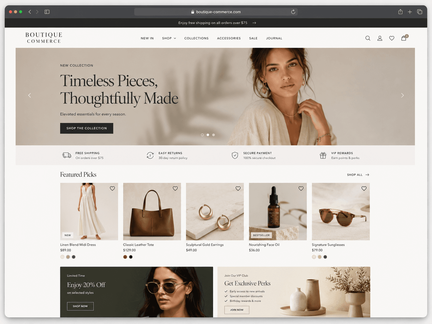 Vista previa E-commerce Boutique